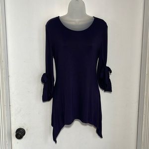 Acevog Navy Blue Long Sleeve Shirt Top